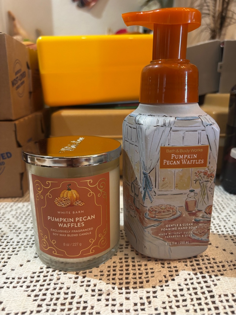 (2026)Bath & Body Works Pumpkin Pecan Waffles Foaming Hand Soap & Candle